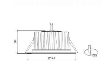 Hot Selling X5b LED Aluminum Recessed Downlight