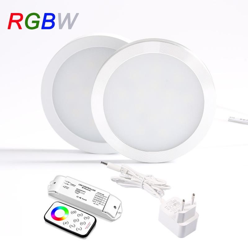 110V 220V 7W RGB LED Ceiling Light Slim 8mm Surface Mounted Lamp