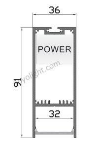 Linear Aluminum LED Profile (36*91mm)