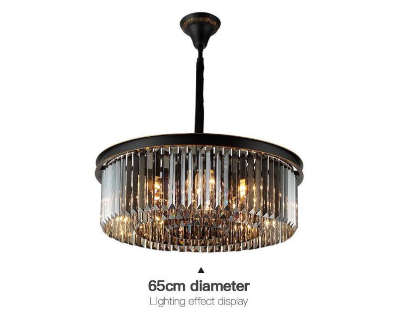 Modern Custom Hotel Project Luxury Modern Crystal Pendant Light Large LED Iron K9 Crystal Indoor Chandelier