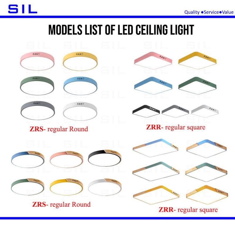 36W Round Square LED Ceiling Lamp Factory for Balcony Washroom Motion Sensor Surface Mounted LED Ceiling Light