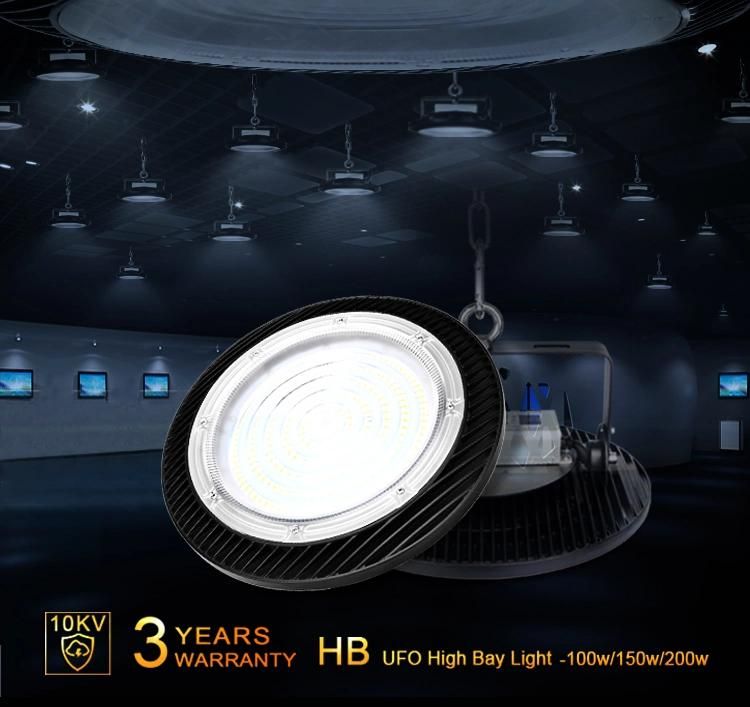 Smart High Bay LED Light UFO 150W 200W 19000 Lumen for Gymnasium Hot Product Photo Sensor