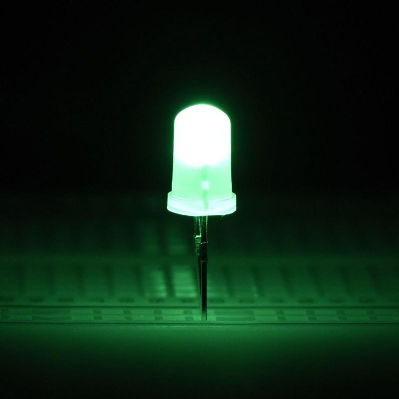 5 Colors X 200 PCS 5mm Red Green Blue Yellow White LED Diode Light Clear Straw Hat 20mA Lighting Bulb Lamp Electronic Component Emitting Diode