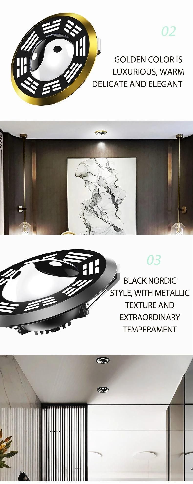 OEM&ODM Eight-Diagram Downlight with Chinese Classic Features