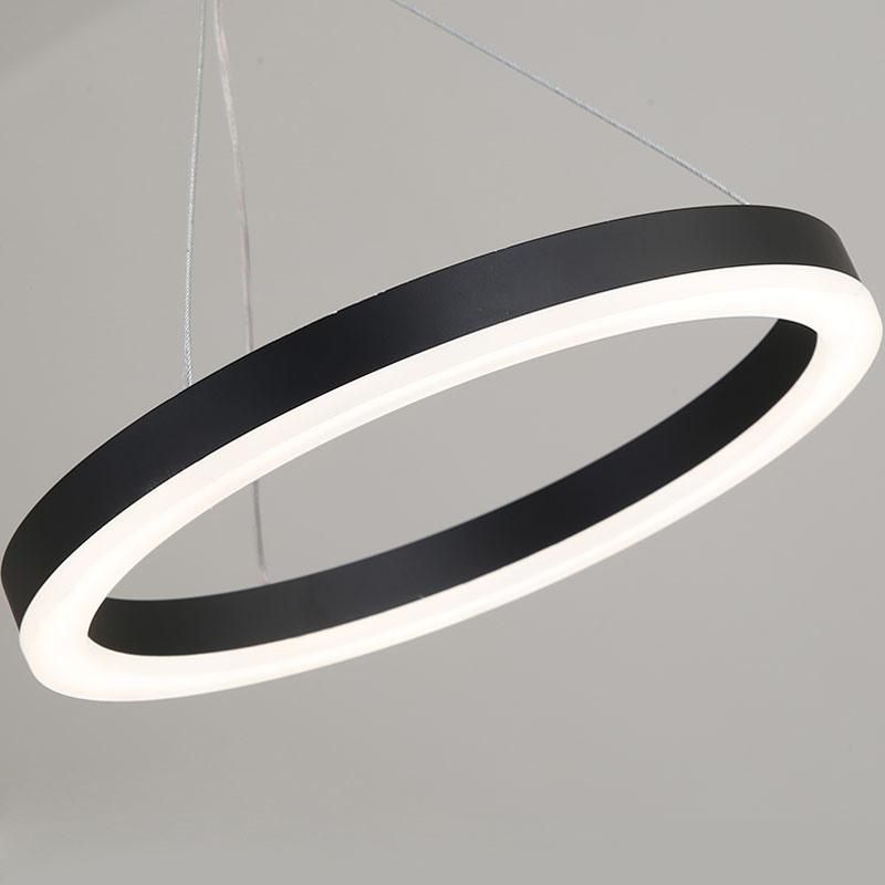3 Heads Rings Aluminium Acrylic Hanging Pendant Lamp LED