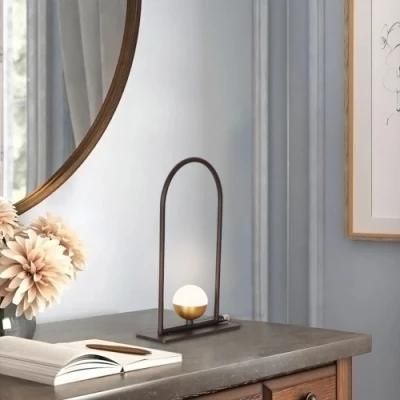 Masivel Indoor Nordic Modern Bedroom Bedside Metal LED Table Lamp