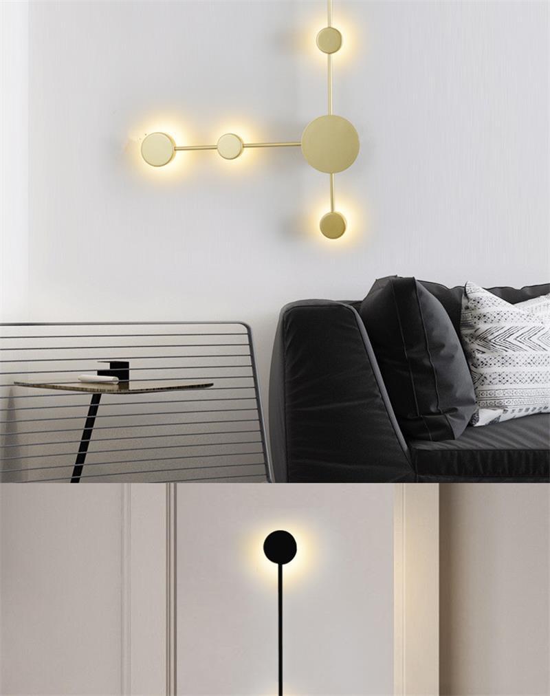 Modern Nordic Atmosphere Line LED Wall Lamp Simple Bedroom Bedside Hotel Corridor Aisle Living Room Porch Light