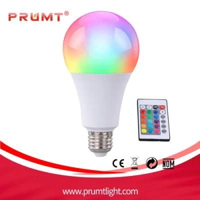 High Power A60 E27 LED RGB Remote Bulb Lamp