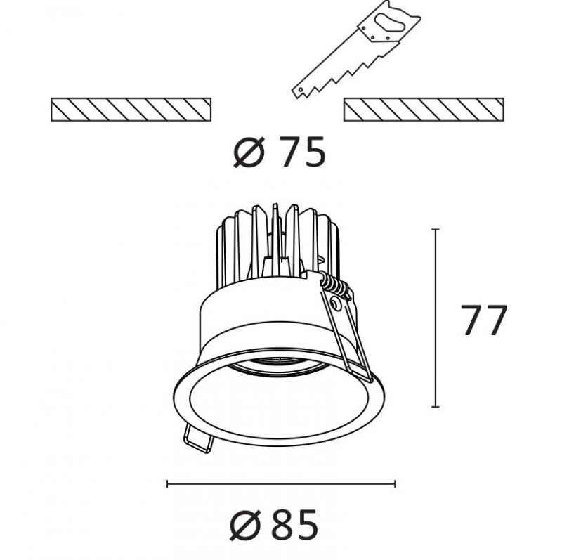 Shopping Mall High-End Architectural Lighting Interior Ceiling COB LED Down Light