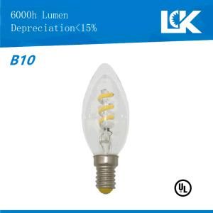 CRI90 3W 250lm B10 New Spiral Filament LED Light Bulb