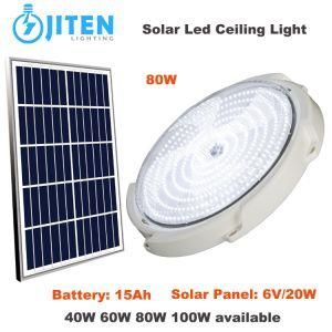 Easy Installation Indoor LED Lamp 80W Solar Ceiling Light for Garden Yard Use