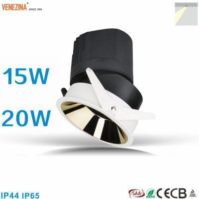 Modern Style Visible-Adjustable COB LED 15W/20W IP44/IP65 Ugr10 LED Spotlight