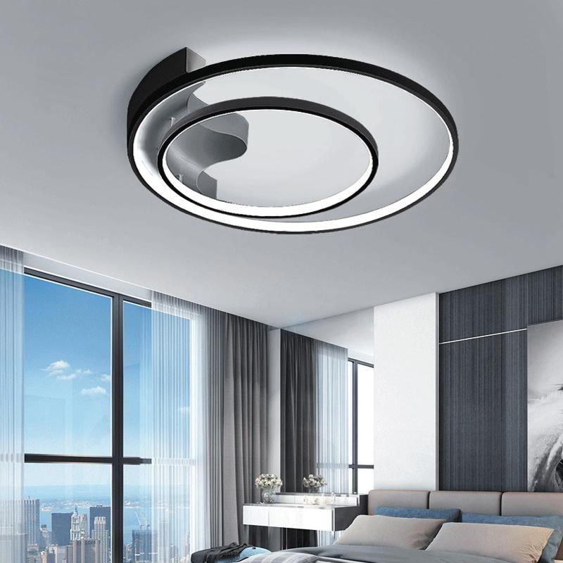 Hot Sale Modern LED Black Acrylic Living Room Remote Dimmable LED Ceiling Light