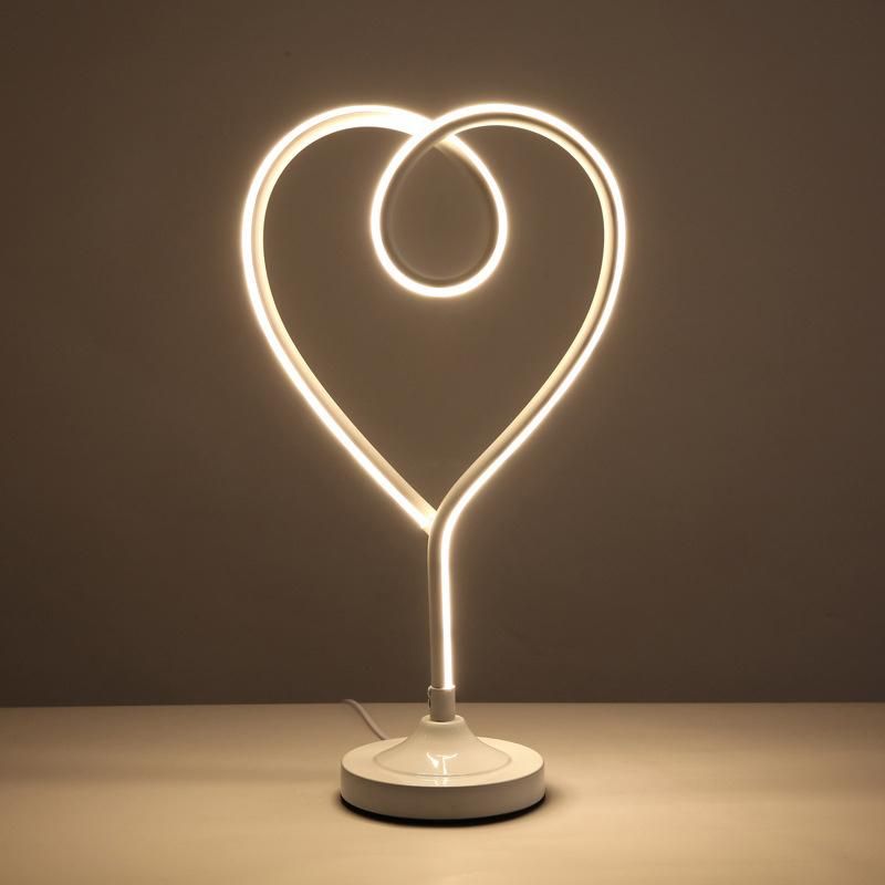 Nordic Table Lamp Bedside Art Love Decoration LED Reading Lighting