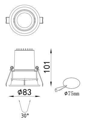 Spot Light Series 15W LED Recessed Ceiling Light Soft White