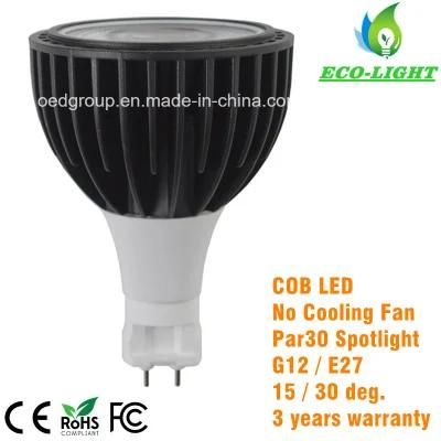 Track Light and Shop Light 3 Years Warranty with 15 25 36 60 Degree Beam Angle Halogen Bulb 30W G12 PAR30 LED Spot Light