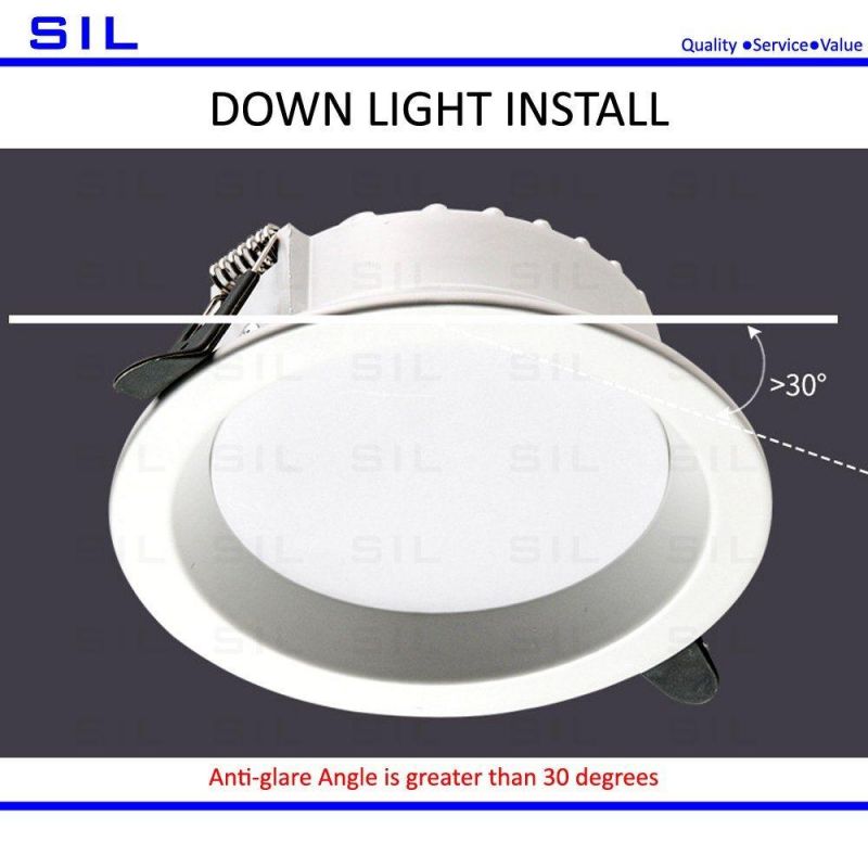21W Black Round SMD COB Dimmable IP44 Trimless LED Ceiling Down Light Recessed Housing LED Downlight