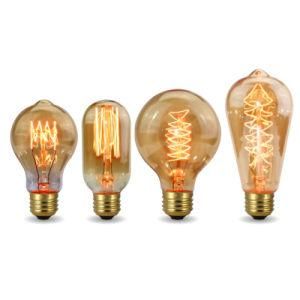 Retro Edison Bulb E27 220V 40W, A60 St58 St64 T10 T45 T185 G80 G95 Bulb, Vintage Filament, Incandescent Ampoule, Spiral Lamp