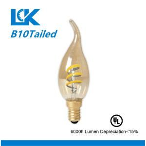 Ra90 2W 180lm B10tailed New Retro Spiral Filament LED Light Bulb