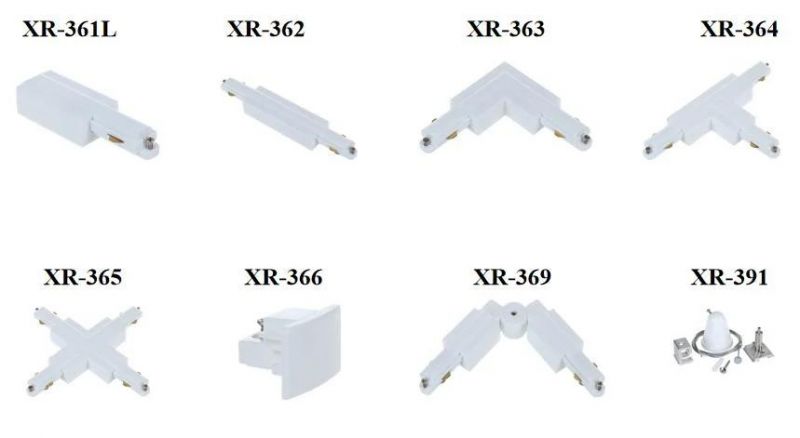 X-Track Single Circuit White T Connector for 3wires Accessories (L1)