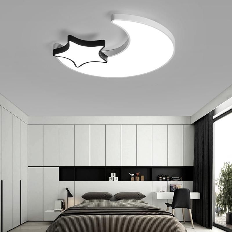 Fancy Design Star and Moon Warm Light Decorative LED Kids Room Ceiling Lamp for Child Room