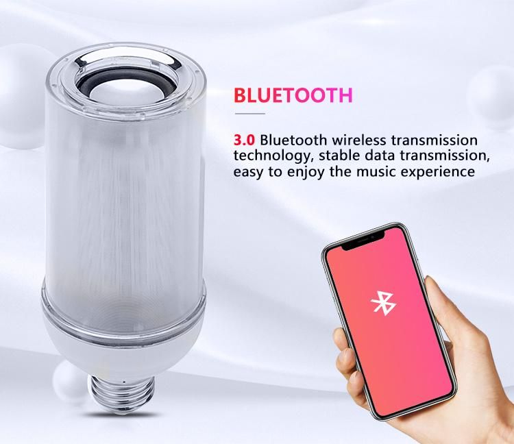 Blue Tooth Control Smart Flame Music Bulb with Speaker Inside