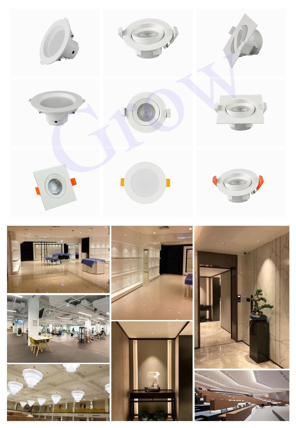 12W High Power Indoor LED Square Ceiling Spot Lamp Recessed LED Downlight