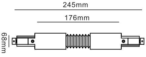 LED Track Light 4 Wire Spotlight Track Flexible Connector