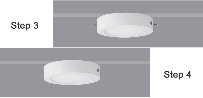 Simva Aluminium Surface Mounted Round/Square LED Panel 6W 12W 18W 24W LED Panel Flush Surface Mounted Panel, Wall Ceiling Closet Lighting Fixtures