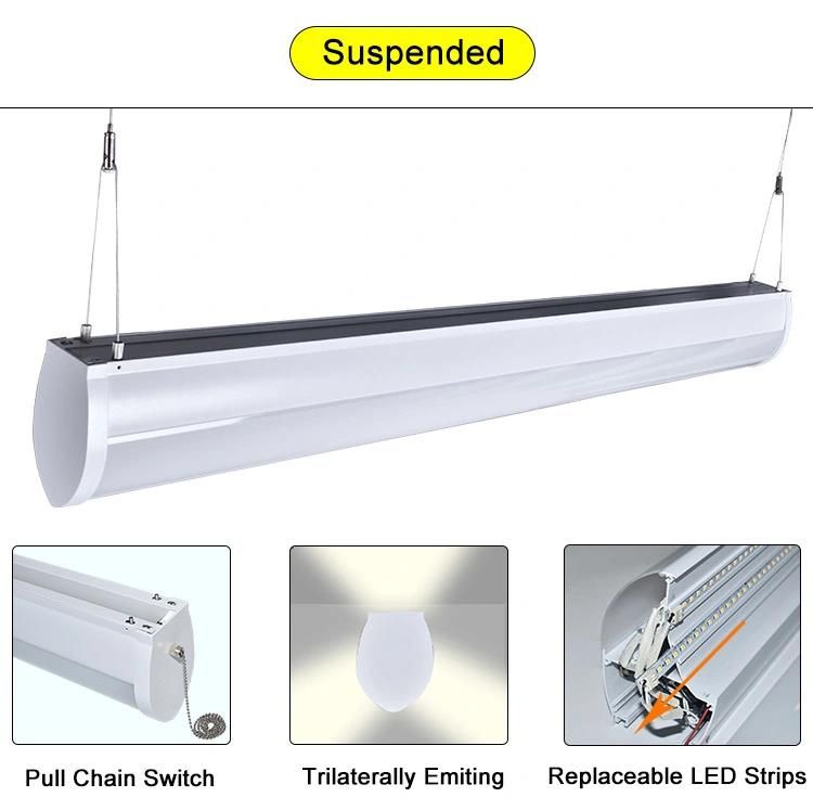 Hospital Dormitory LED Luminaires Surface Mounted Direct Indirect Linear Light