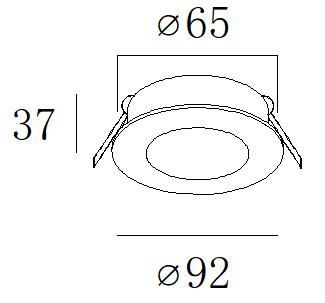 Ceiling Luminaire Round Recessed LED Downlight Waterproof GU10 Fixture