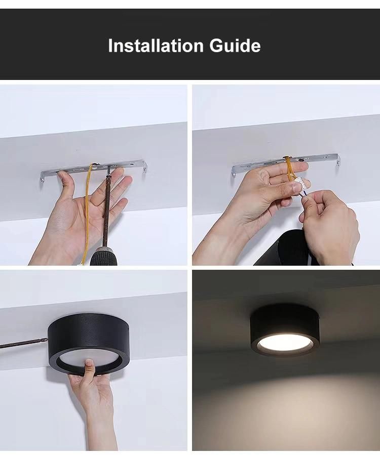 SMD Ceiling Surface Mounted LED Mounted Light Down Light Downlight for Residential Office Hotel Apartment Corridor Balcony Rooms