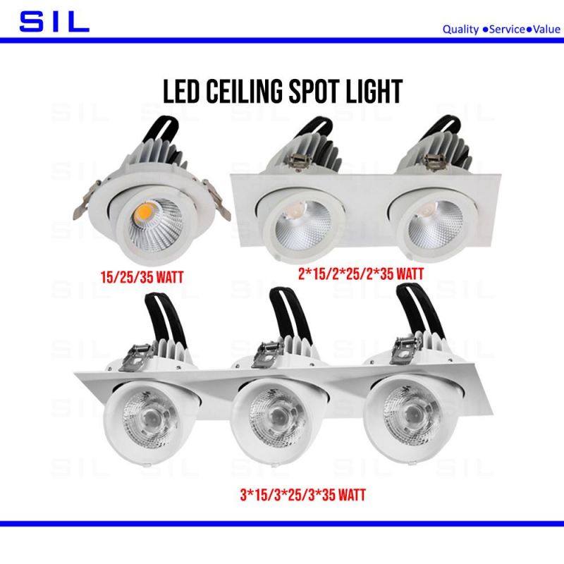 LED Elephant Trunk Light COB Corner Downlight 2X35W 70W Adjustable Rotating Spotlight