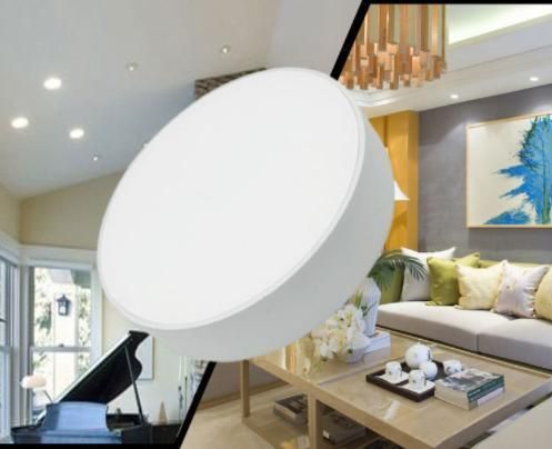 Frameless Indoor Lamp Surface Recessed Mounted Panellight Round Square 16W LED Panel Light