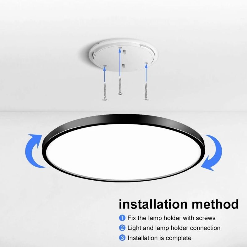 CE CCC Smart Wifiround Kitchenwood Tuyaled Ceiling Lamp with Profile Bright Ceiling Light