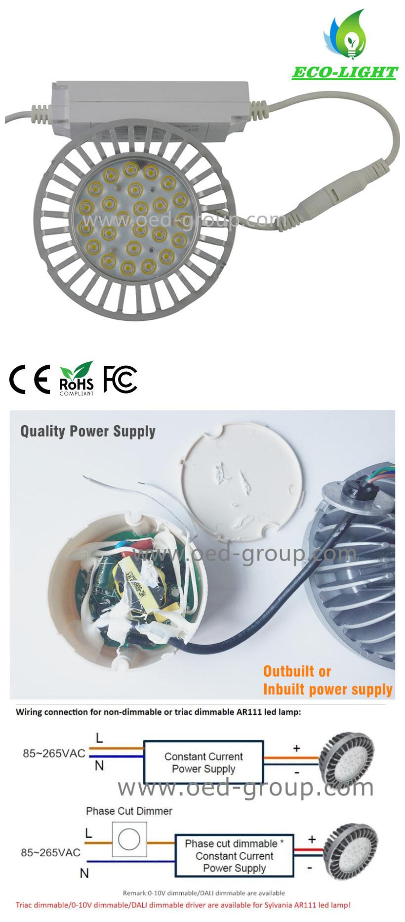 UL ETL SAA Ce Driver AC100-277V 35W Osram S5 LED AR111 LED Lamps with External Driver