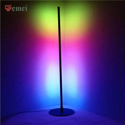 RGB Effect LED Simple Standing Floor/ Desk /Table Lamp with Round Base