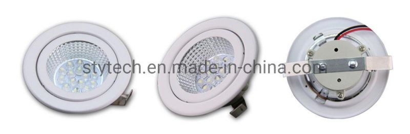 Flush Mount AC Powered LED Puck Under Cabinet/Furniture/Closet Spotlight
