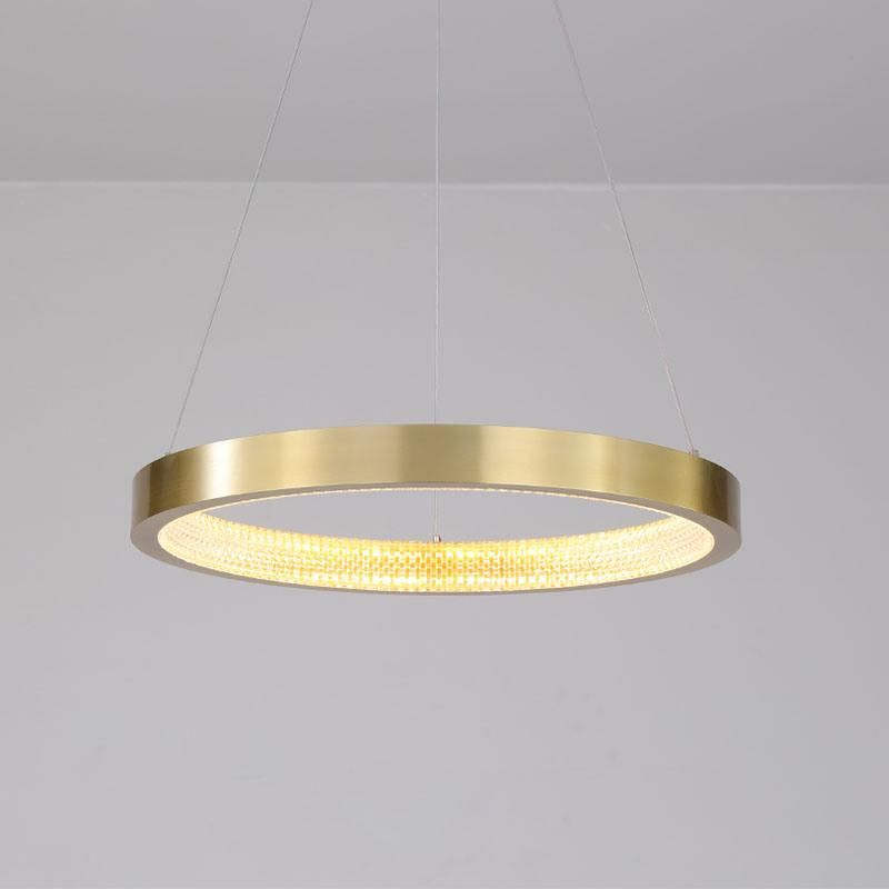 New Modern Gold Decor House Pendant Decoration Ceiling Light Circle Lighting Chandelier Modern