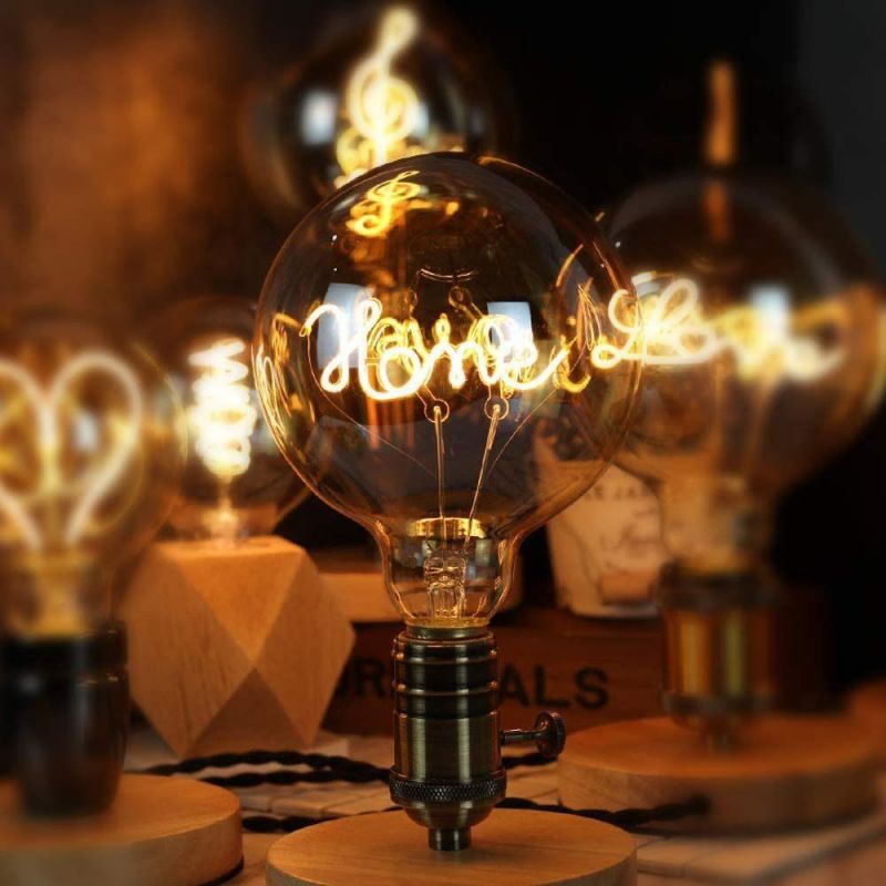 Alphabet Beer Word Pendant Lamp LED Filament Light Bulb