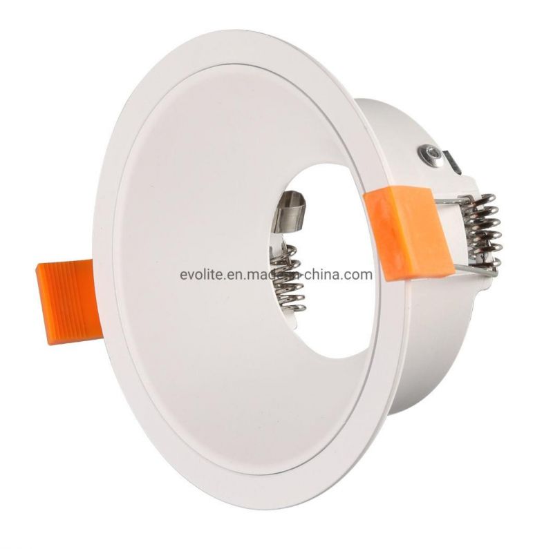 Round Aluminum White Color GU10 Fitting Cut out 90mm MR16 Fixture LED Downlight Housing