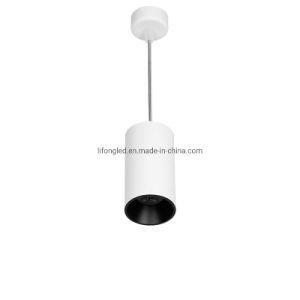 Suspension or Surace Mounted Citizen COB 8W 12W 15W Ra90 3000K 38 Degree Cylinder LED Pendant Light with 1.5 Meter Textile Cable
