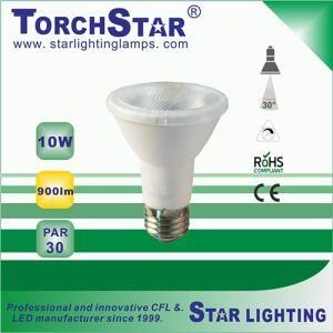 3000k Warm White 10W LED PAR Spotlight with 30 Degree Beam Angle