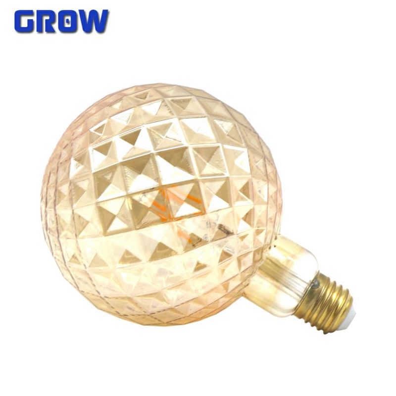 G120 4W Pineapple Shape Retro Lamp LED Amber Filament Bulb Lamp for Indoor Lighting