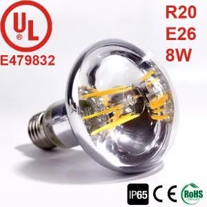 UL Listed Medium Base R20 8W Dimmable High CRI LED Filament E26 Light Bulb with R63/R80/R25 Reflectors