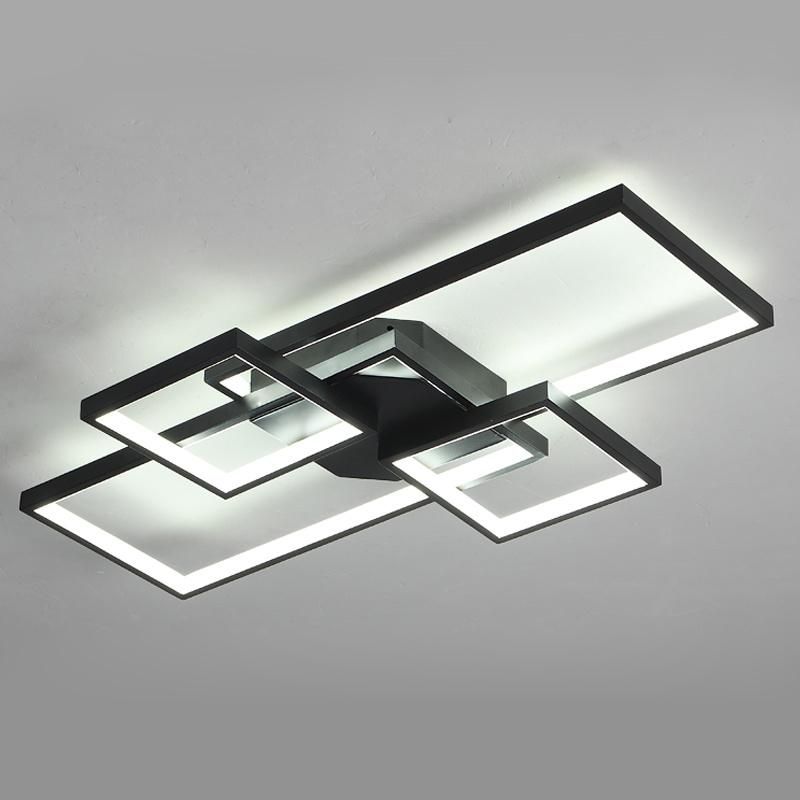 Villa Aluminum Acrylic Modern Lights for Living Room Black Nordic 2021 Lighting Fixtures