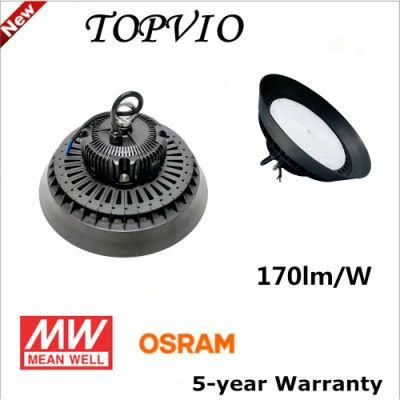 Epistar IP65 170lm/W 3000K/4000K/5000K/5700K/6500K 100W 200W UFO LED High Bay Light