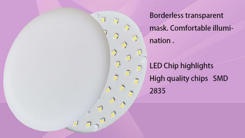 10W LED Borderless Recessed Panel Light Living Room Ceiling Panel Lamp Round