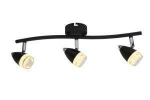 3*LED 5W High Voltage LED Ceiling Spot Lamp SMD Black Iron LED Spotlight with Slim Tube