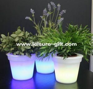 Fo-9504 LED Garden Flower Pot with Plastic Material